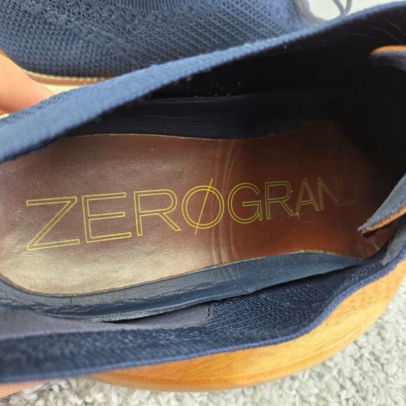 Cole Haan ZeroGrand Stitchlite Marine Blue Wingtip Casual Daily Oxford Mens 11 M - Picture 13 of 14